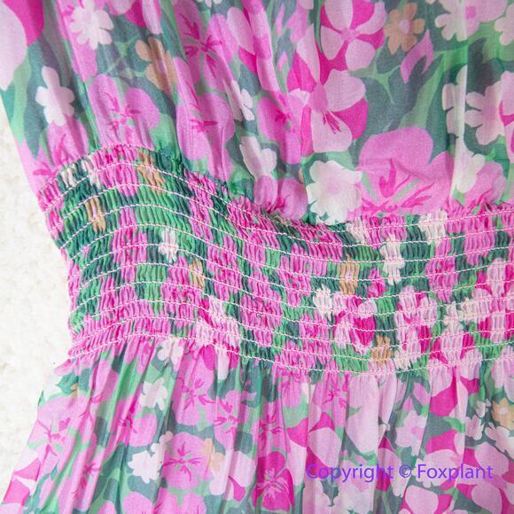 New! Vineyard Vines Silk Blend Montauk Daisy Peapode Tea Rose‎ Mini Dress, XS - Picture 4 of 16